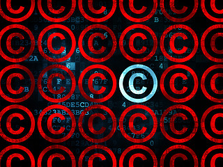 Image showing Law concept: copyright icon on Digital background