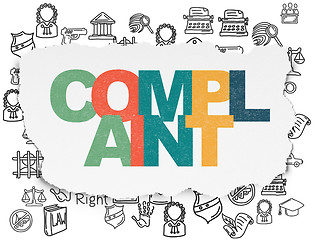 Image showing Law concept: Complaint on Torn Paper background