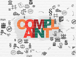 Image showing Law concept: Complaint on wall background