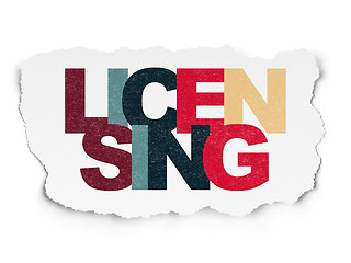 Image showing Law concept: Licensing on Torn Paper background