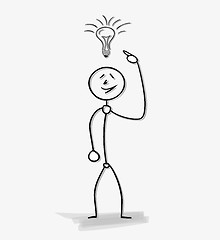 Image showing man with a bulb, idea symbol