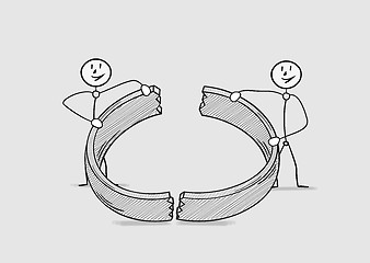 Image showing broken ring, divorce
