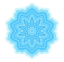 Image showing Abstract blue concentric pattern