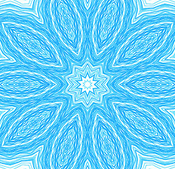 Image showing Abstract blue concentric pattern