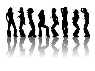 Image showing girls silhouettes