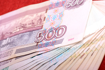 Image showing Background image of different russian bank notes