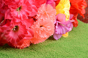 Image showing flowers mixed bouquet for background