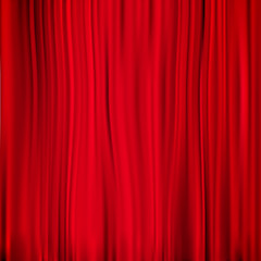 Image showing Red curtain on theater. EPS 10