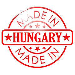 Image showing Made in Hungary red seal