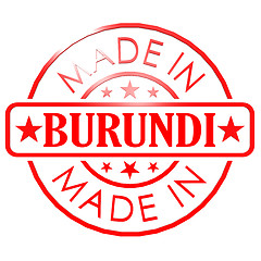 Image showing Made in Burundi red seal