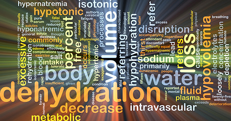 Image showing Dehydration background concept glowing
