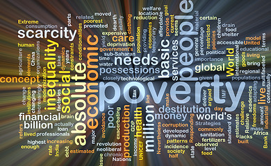 Image showing Poverty background concept glowing