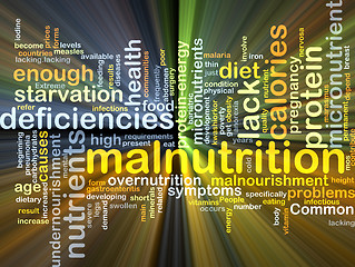 Image showing Malnutrition background concept glowing