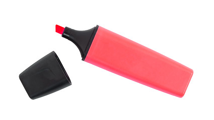 Image showing Red highlighter isolated