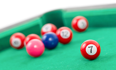 Image showing Snooker balls