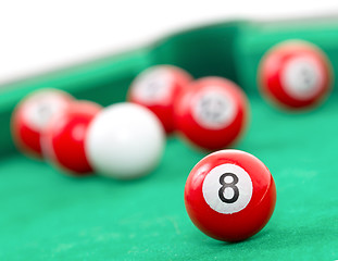 Image showing Snooker balls