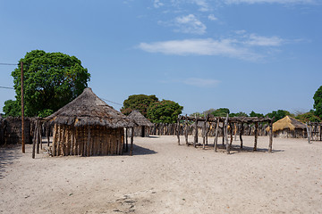 Image showing traditional african village with houses 