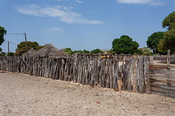 Image showing traditional african village with houses 