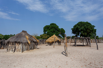 Image showing traditional african village with houses 