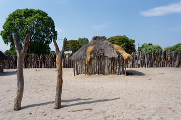 Image showing traditional african village with houses 