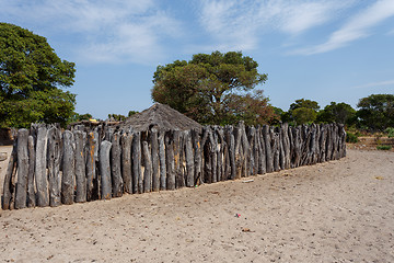 Image showing traditional african village with houses 