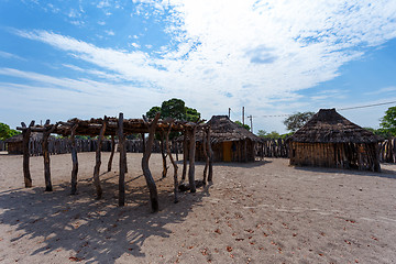 Image showing traditional african village with houses 
