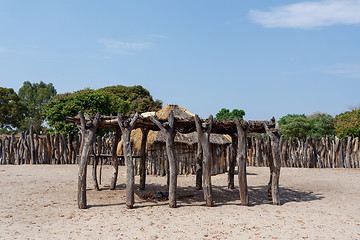 Image showing traditional african village with houses 