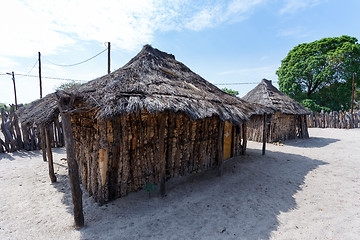 Image showing traditional african village with houses 