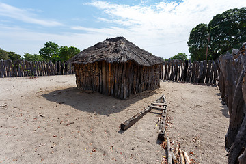 Image showing traditional african village with houses 