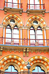 Image showing  in london england windows and brick exterior    wall