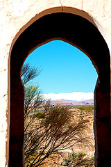 Image showing gate   in todra gorge morocco africa and 