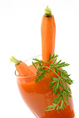 Image showing Fresh carrot juice