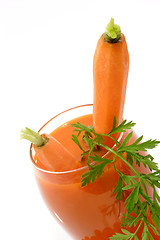 Image showing Healthy carrot juice