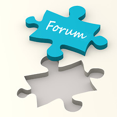 Image showing Forum blue puzzle 
