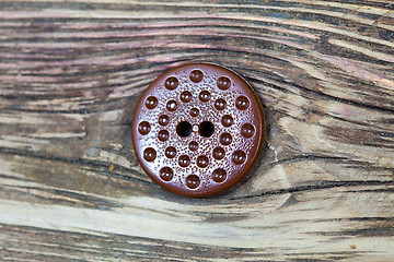 Image showing vintage plastic button colse up