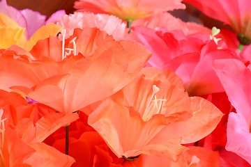 Image showing Colorful of Artificial flowers