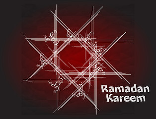 Image showing Beautiful red color Ramadan Kareem background design.