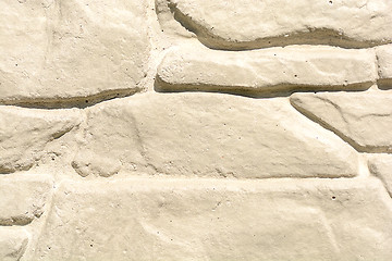 Image showing Elegant stone wall from small square parts