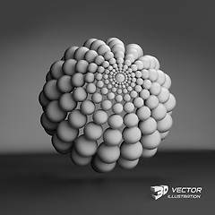 Image showing 3d abstract spheres composition. Vector illustration. 