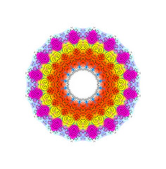 Image showing Bright color radial pattern