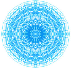 Image showing Abstract blue concentric pattern