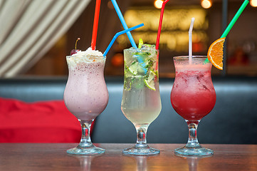 Image showing three healthy nonalcoholic cocktails