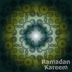 Image showing Arabic Islamic calligraphy of text Ramadan Kareem on abstract background