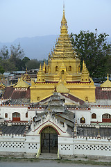 Image showing ASIA MYANMAR INLE LAKE NYAUNGSHWN PAGODA