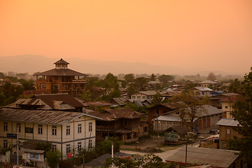 Image showing ASIA MYANMAR INLE LAKE NYAUNGSHWN CITY