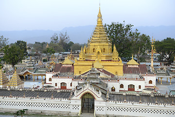 Image showing ASIA MYANMAR INLE LAKE NYAUNGSHWN PAGODA