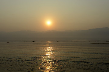 Image showing ASIA MYANMAR INLE LAKE LANDSCAPE SUNRISE