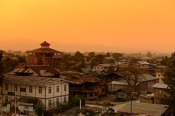 Image showing ASIA MYANMAR INLE LAKE NYAUNGSHWN CITY