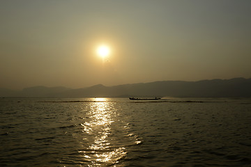 Image showing ASIA MYANMAR INLE LAKE LANDSCAPE SUNRISE