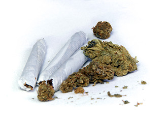 Image showing marijuana buds and joints